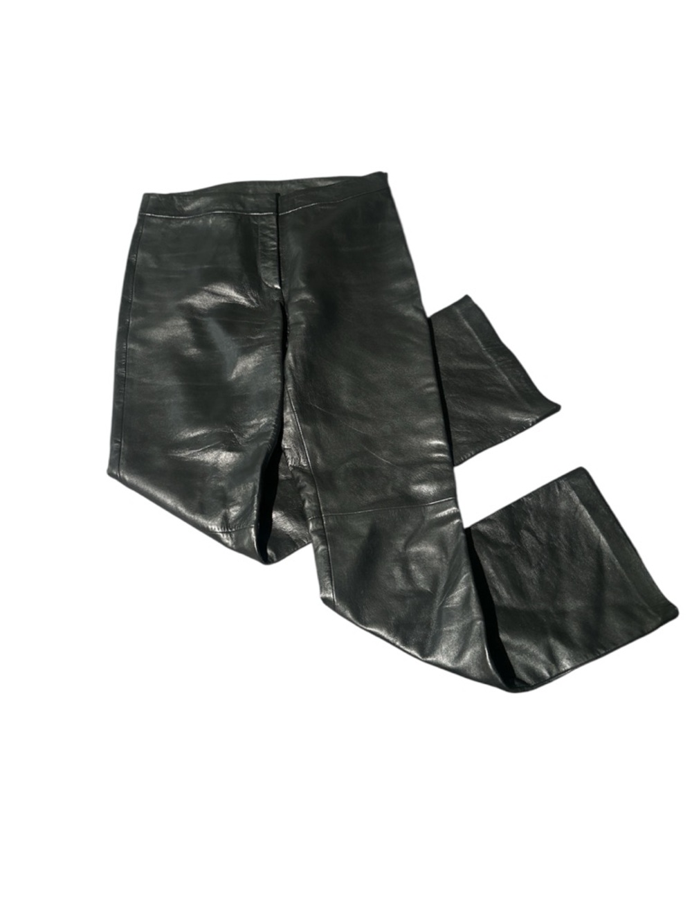 Vakko VS2 100 % Lamb Leather Flared  Black Pants  Size 4